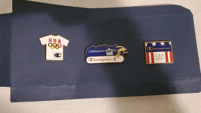 VINTAGE OLYMPIC 1994 & 1996  PINS CHAMPION LIMITED EDITION SET  - Image 1 of 4