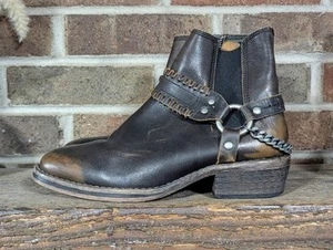 Free People Stoney Desert stivaletto pelle marrone cinturino alla caviglia peltro us 10/41 - Foto 1 di 15