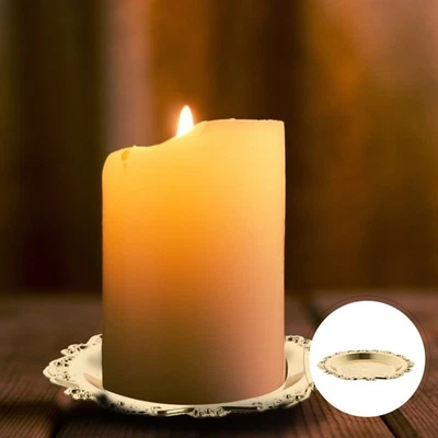  Deko Tablett Rund Mittelstücke Für Den Tisch Retro Candlestick Holder - Bild 1 von 4