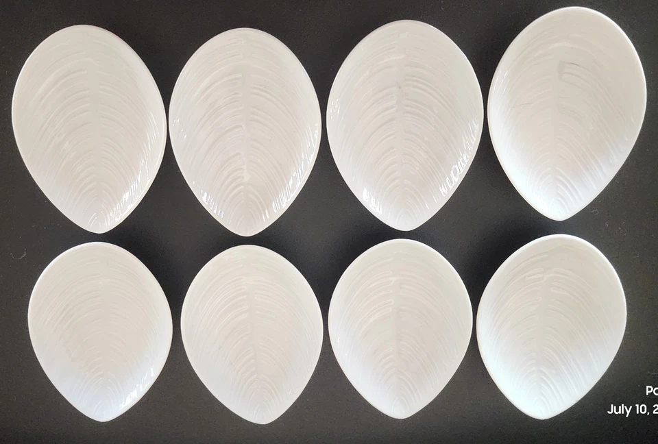 Juego de 8 cuencos de inmersión de hojas de porcelana vintage Hutschenreuther Selb Bavaria Foto 1 de 4