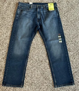 Levi's Flex 506 Comfort Straight High Stretch Denim Medium Blue Jeans Mens 38x30 - Picture 1 of 5