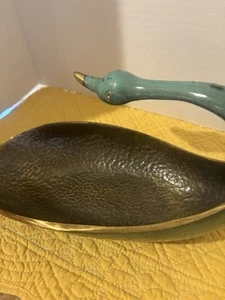 1940er /PAL-BELL CO /BRONZE GRÜNSPAN EMAILLE /SCHWANENSCHALE /ISRAEL /signiert - Bild 1 von 11
