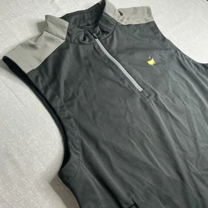 Masters Tech Golf Vest Mens Large Gray Full Zipper Augusta National Performance - Picture 1 of 14