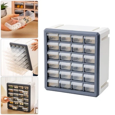 24-Drawer Plastic Small Parts Storage Cabinet Organizer Box for Hardware Craft - image 1 of 4