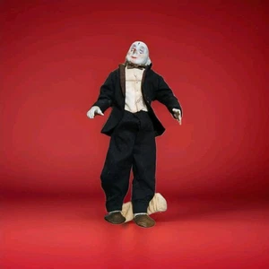 Antique 1920's To 1930's Creepy Handcrafted Clown 17" Tall Rare - Picture 1 of 15