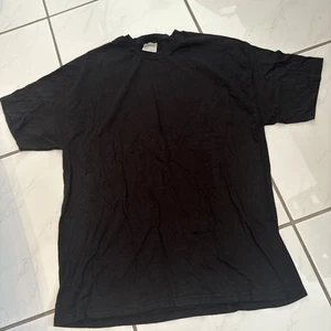 Vintage Y2K Hanes Heavyweight Blank Faded Black Shirt XL 22x28.5 Streetwear Hype - Picture 1 of 7