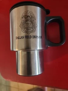 DEA DALLAS FIELD DIVISON STAINLESS STEEL COFFEE MUG - Picture 1 of 8