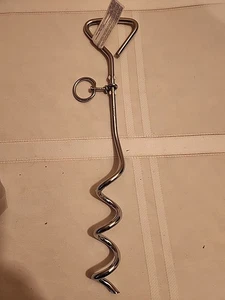 16” Blue Hawk Dog Tie Out Metal Stake - Picture 1 of 3