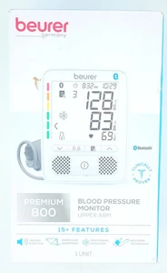 BEURER Premium 800 Bluetooth Misuratore di Pressione Arteriosa da Braccio Tedesco NUOVO in SCATOLA APERTA - Foto 1 di 3