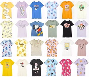 Character Nightshirt Ladies Women 6 to 24 Cotton T-Shirt Nightie Pyjamas Primark - Picture 1 of 90