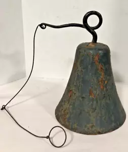 Antike Glocke mit geschmiedeter Kurbelklappe. 11 1/2 x 8 schwer - Bild 1 von 5