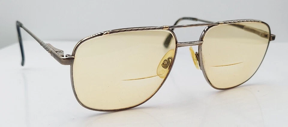 Vintage Guy Laroche GL303 Gunmetal Gold Pilot Metal Sunglasses Japan FRAMES ONLY - Image 1 of 4