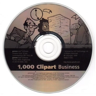 1,000 Clipart - Business (PC-CD, 1999) for Windows 95/98/NT - NEW CD in SLEEVE - Image 1 of 3