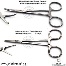 MICRO HALSTEAD TOOTH FORCEP CURVED or STRAIGHT 12.5CM ARTERY HAEMOSTATIC forcep