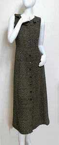 Vintage Retro Julian Taylor Sleeveless Flutter Collar Tailored Midi Shirt Dress - Picture 1 of 6