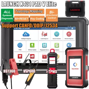 LAUNCH X431 PAD V VII PRO5 Car Diagnostic Scanner Tool J2534 Key Programming - Picture 1 of 74