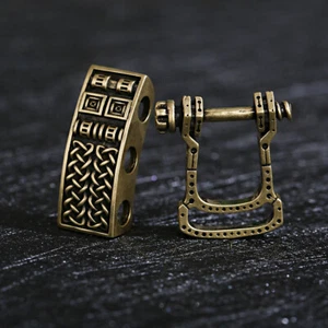 Vintage Copper Charms Beads Fit Hand DIY Jewelry For Woven Bracelet Paracord DIY - Picture 1 of 19