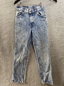 VTG Kids Orange Tab Levi’s Acid Wash Acidwash 23x25 80s - Picture 1 of 6