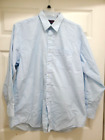 Billy Vince Mens XL 17 - 171/2 36 Blue Cotton Blend Long Sleeve Button Up Shirt