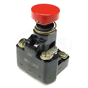 General Electric 365B113G3 Red Pushbutton Unit, 1NO/1NC, Standard Duty - Picture 1 of 2