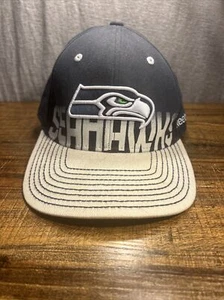 Vintage Reebok On-Field Seattle Seahawks NFL blu bianco aderente L/XL Sideline - Foto 1 di 6