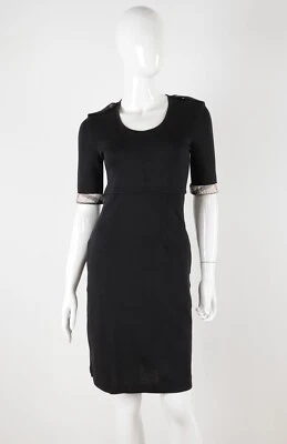 Women Burberry Brit Wool Black Short Sleeve Dress Size UK4 US2 - Image 1 of 4