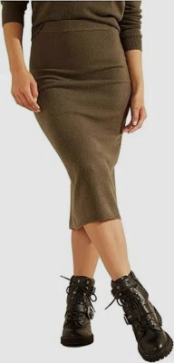 Falda lápiz midi tejida verde Guess para mujer talla XL Foto 1 de 2