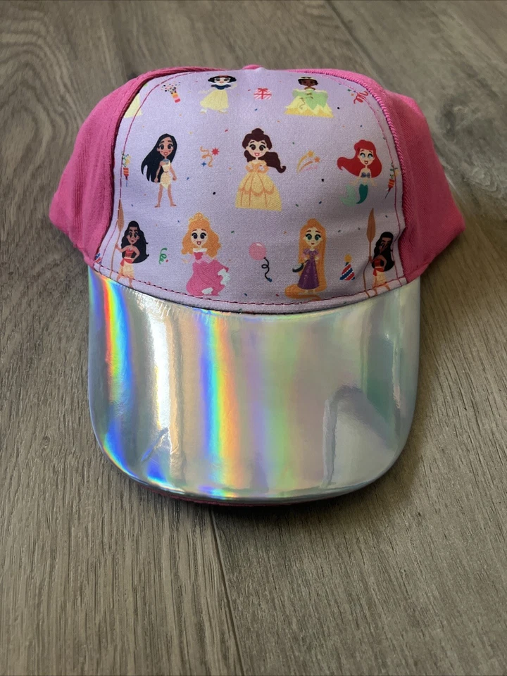 Disney 100 Girl's Cap 9 Princess Gift Fireworks Party Hat Balloon Iridescent
