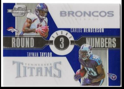 Carlos Henderson, Taywan Taylor 2017 Optic Prizm ROUND NUMBERS #/25  - Image 1 of 2