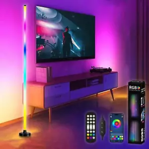 47" RGB LED Floor Corner Lamp Modern Smart App Music Sync with Remote Control - Picture 1 of 10