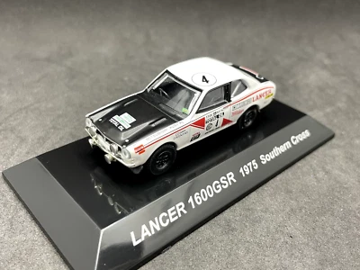 Coche modelo CM 1/64 LANCER 1600GSR 1975 Southern Cross #4 blanco fundido a presión CM113 Foto 1 de 4