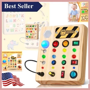 Travel-Friendly Sensory Toy for Toddlers - Educational LED Music Board - Picture 1 of 10