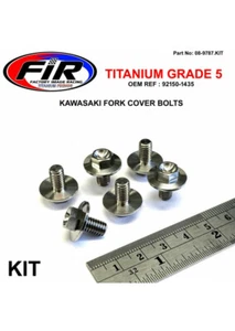 6 x Titanium Radiator Fork Covers Side Frame M6X10mm KAWASAKI KX500 1990-2004 - Picture 1 of 2