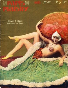 Paris Plaisirs #42 Dec 1925 Rowes Sisters Vintage Magazine!! - Foto 1 di 1