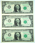 New Listing1963 $1 Federal Reserve Note Lot - 3 Consecutive Serial Numbers