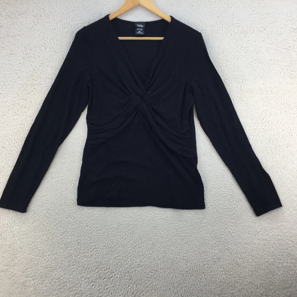 Vanity Lujo Negro Mezcla de Poliéster Tejido Pull Over Jumper Mujer Talla UK XL Foto 1 de 4