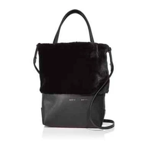 Alice.d X4211 Black Small Faux Fur Tote Size 10x10x4 in - Picture 1 of 4