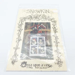 Once Upon a Vine Snowkin Applique Pattern Snowman Penstitch Applique Quilt - Picture 1 of 3