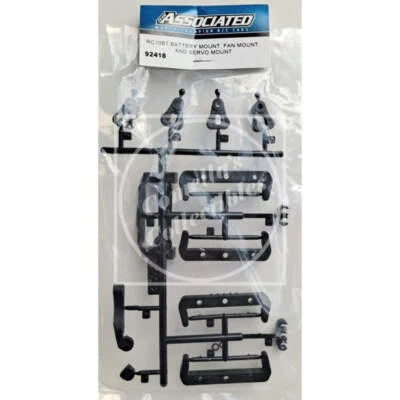 Factory Team Associated RC10B7 Battery Mount, Fan Mount, Servo Mount #92418 - Image 1 of 2