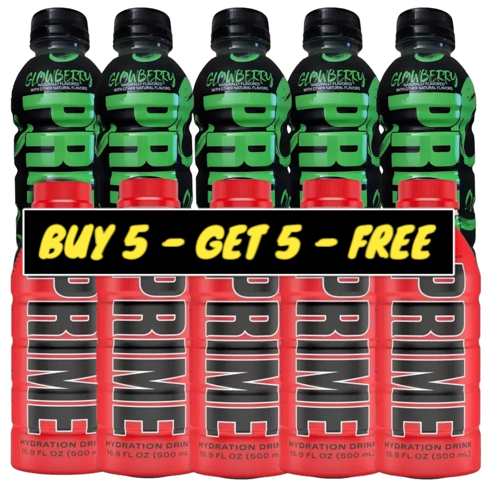 PRIME Glowberry Limited Edition Holo Rare 16.9 oz Hydration Drink Logan Paul KSI