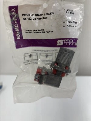 (2-Pk) Sigma Electric ProConnex Double Snap Lock Die-Cast Zinc 3/8" Dia - Image 1 of 2