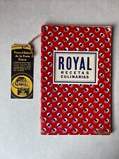 Vtg ROYAL BAKING POWDER CookBook recipe book desserts Booklet in spanish 1950's