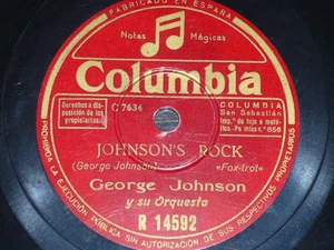 JAZZ 78 rpm RECORD Columbia GEORGE JOHNSON & ORQUESTA Cherokee / Johnson´s Rock - Imagen 1 de 2