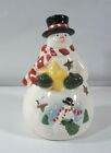 1990'S Vintage Christmas "Snowman" Figurine For Tea Candles Or Incense