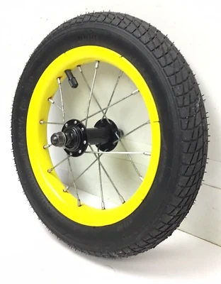 Bicicleta Delantera 12" Rueda Amarilla con Neumático 12-1/2 X 2-1/4" Bicicleta para Niños #T7 Foto 1 de 3