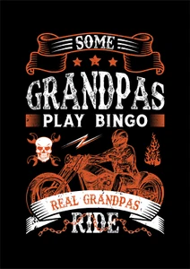 Biker Grand Pa T Shirt - Picture 1 of 3