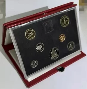 1986 BERMUDA - OFFICIAL DELUXE PROOF SET (7) - CENTS & DOLLAR - ROYAL MINT -RARE - Picture 1 of 9