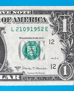 21 September 1952 : L 21091952 E BIRTHDAY Note $1 One Dollar Bill - Picture 1 of 3