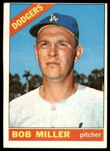 1966 Topps Baseball Card Bob Miller L Los Angeles Dodgers #208 - Picture 1 of 2