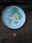 Vintage Chinese Canton Enamel Floral and Butterfly Round Trinket or Pin Dish